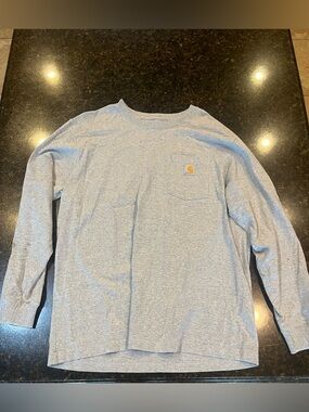 Carhartt Light Heather Gray Long Sleeve Pocket Tee
